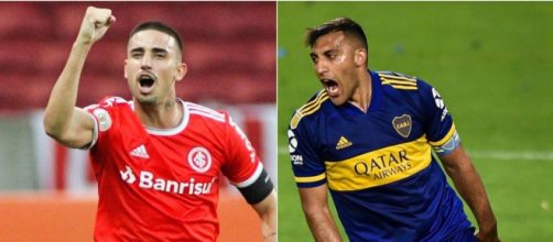 Thiago Galhardo e Salvio são as principais esperanças de gols entre Internacional e Boca Juniors. (Fotomontagem)