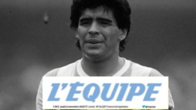 La Une L'Equipe de Diego Maradona fait polémique - Photo montage