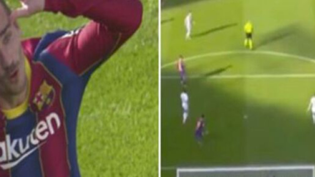 Griezmann a inscrit un but d'anthologie avec le Barça ce dimanche 29 novembre. ©capture d'écran Beinsports
