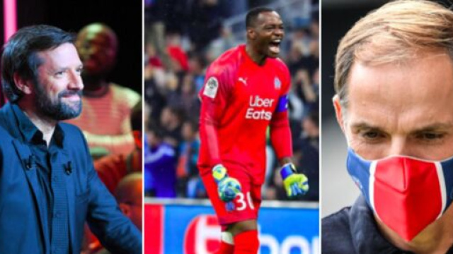 Julien Cazarre tacle à tout va - Photo captures d'écrans compte twitter Canal Support / Instant foot et instagram Mandanda