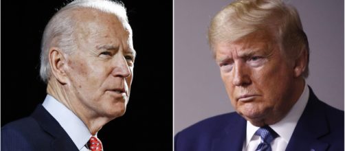 A la izquierda, el candidato demócrata Joe Biden. A la derecha, el republicano Donald Trump.