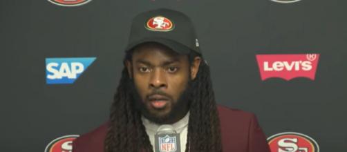 Sherman played several times against Brady. [Image Source: San Francisco 49ers/YouTube]