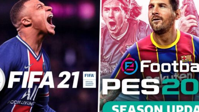 Fifa21 senza la Juventus in campo vs Pes 2021 update, prezzi a partire da 39,99 euro.