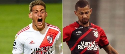 River Plate e Athletico-PR decidem vaga para as quartas da Libertadores. (Fotomontagem)