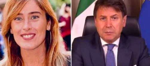 Maria Elena Boschi e Giuseppe Conte (Photo Facebook).