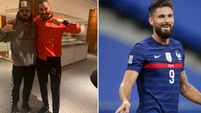 ‘C’est incroyable’ Mohamed Henni dézingue Olivier Giroud et le compare à Benzema. ©Instagram giroud918/henni_mohamed_off/