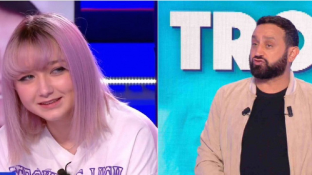 TPMP : Cyril Hanouna reçoit Satine pour la première fois après son passage dans Incroyable Talent. ©C8 Capture