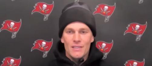 Brady threw 3 touchdown passes vs Lions. [Image Source: Tampa Bay Buccaneers/YouTube]
