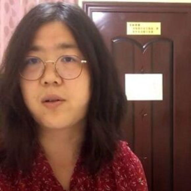 Imagen de la periodista y abogada activista Zhang Zhan.