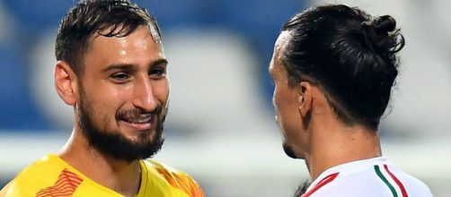 Zlatan Ibrahimovic e Gianluigi Donnarumma.