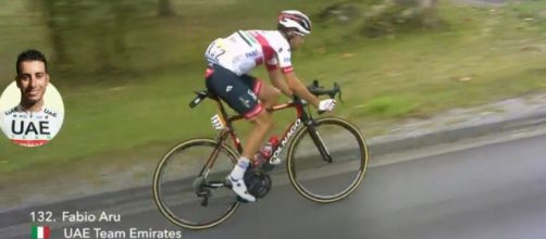 Fabio Aru al Tour de France, ultima corsa in maglia UAE Emirates.