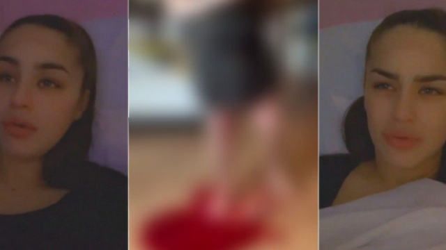 Choqu&eacute;e et &eacute;c&oelig;ur&eacute;e, Kamila r&eacute;agit &agrave; la vid&eacute;o parodie de Cyril Schreiner qui l'imite en train de perdre les eaux.