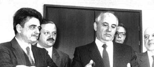 Achille Occhetto e Mikhail Gorbaciov.
