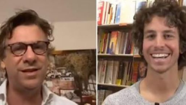 Nicola Porro e Mattia Santori, leader delle Sardine.