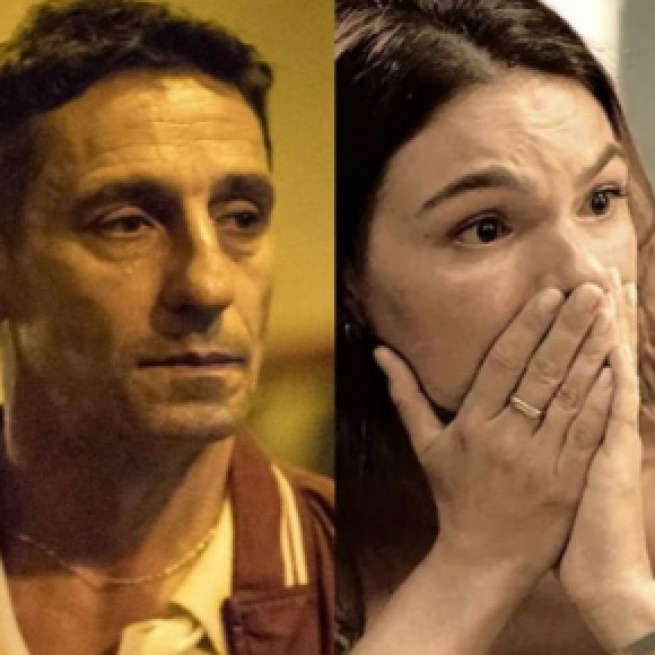 Betina (Isis Valverde), pode ser assassinada a mando de Álvaro (Irandhir Santos), em 'Amor de Mãe'. (Reprodução/Globo).
