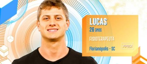 Em conversa com outros brothers, Lucas revelou o valor do cachê oferecido. (Reprodução/TV Globo)