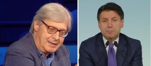 Vittorio Sgarbi e Giuseppe Conte.