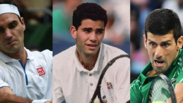 Roger Federer, Pete Sampras e Nole Djokovic.
