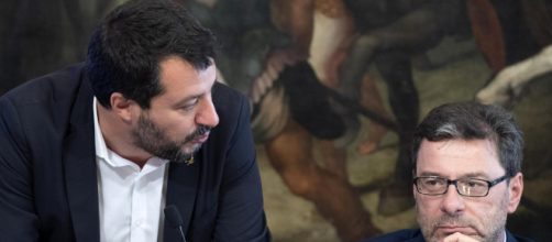 Lega, il segretario Matteo Salvini e l'ex sottosegretario Giancarlo Giorgetti.