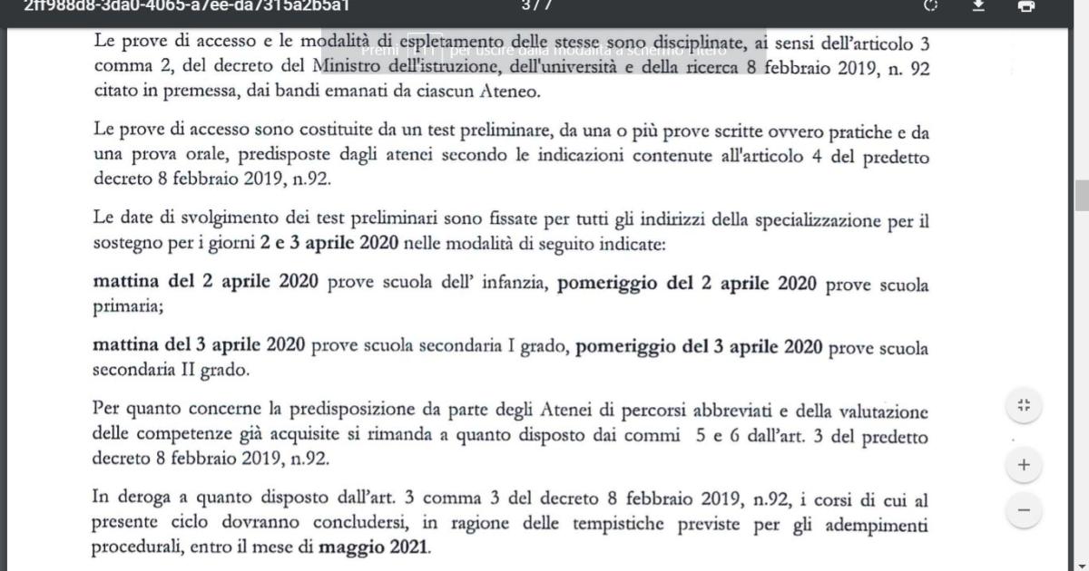 Tfa Sostegno, Firmato DM 95/2020 Con Requisiti Accesso Laurea E 24 CFU