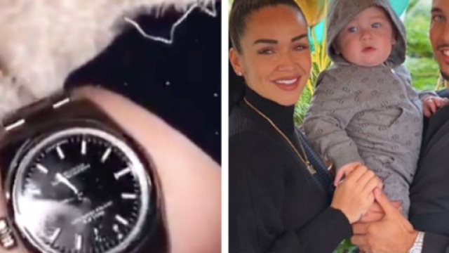 La JLC Family a offert une rolex pour les un an de Cayden. Credit: Instagram Jazztvshow/Snapchat