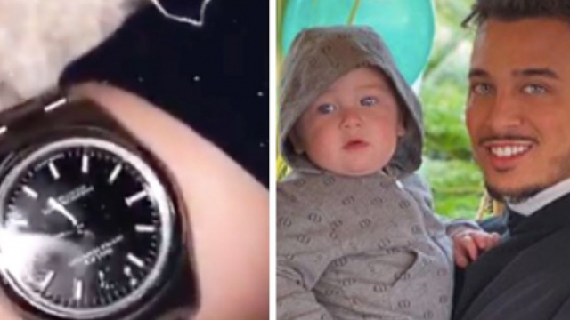 Laurent réagit à la polémique sur la montre Rolex qu'il a offert à son fils pour ses 1 an. Credit: Snapchat/ Instagram jaztvshow