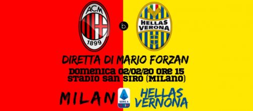 Serie A: Giornata 22. Milan - Hellas Verona alle ore 15. Arbitro Chiffi.