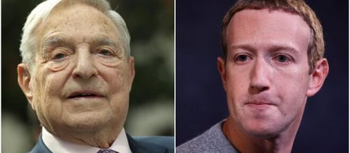 George Soros a sinistra, Zuckerberg a destra.