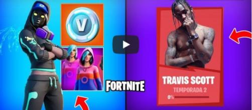 'Fortnite' leakers believe that the leaked Travis Scott set could be part of the game's Icon Series. [Image source: Vagabbss/YouTube]
