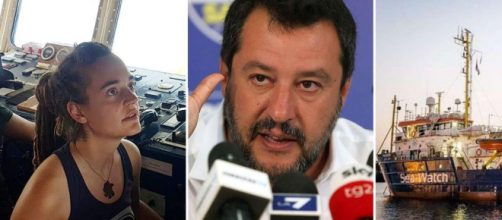 Matteo Salvini contrario allo sbarco di migranti dalla Sea Watch