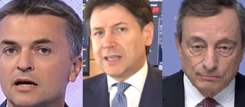 Edoardo Rixi, Giuseppe Conte e Mario Draghi.