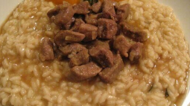 Risotto all'anatra, un piatto tipico della cucina dei conventi.