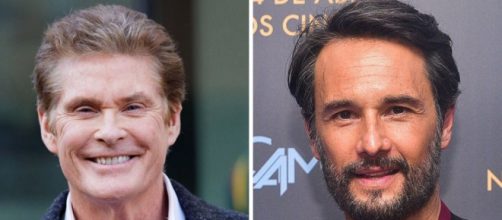 David Hasselhoff e Rodrigo Santoro nos dias atuais. (Fotomontagem)