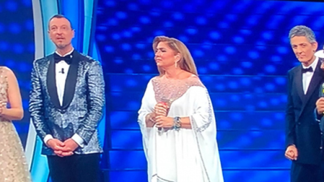 Sanremo: standing ovation per Al Bano e Romina.