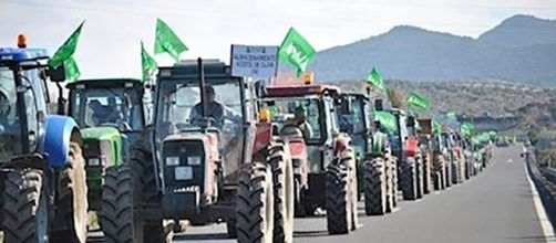 Los agricultores se manifiestan por la dignidad de su trabajo. Foto: EuropaPress