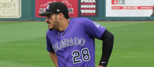 Nolan Arenado has won a Gold Glove every year he has been in the league. [Image Source: Flickr | Bryan Green]