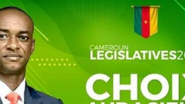 Le candidat à la députation du Nyong Ekelle du double scrutin 2020, Cabral Libii (c) Cabral Libii