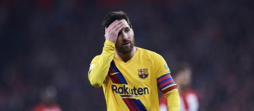 El lamento de Messi, el capitán del Barcelona.