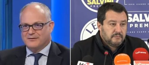 Il Ministro dell'Economia Roberto Gualtieri e Matteo Salvini.