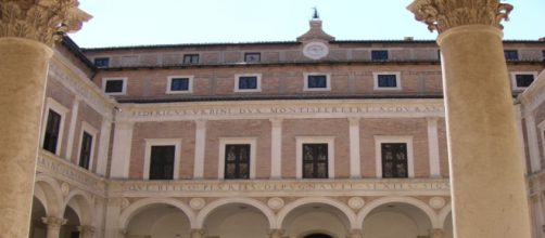 Il cortile della Galleria Nazionale delle Marche di Urbino