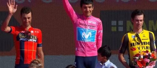 Il podio della scorsa edizione del Giro d'Italia
