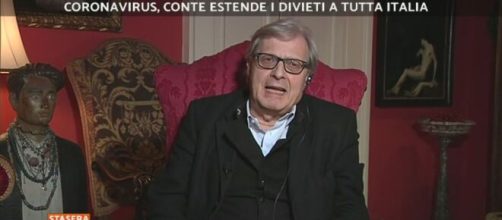 Vittorio Sgarbi nella trasmissione 'Stasera Italia' ha criticato le misure prese dal governo.