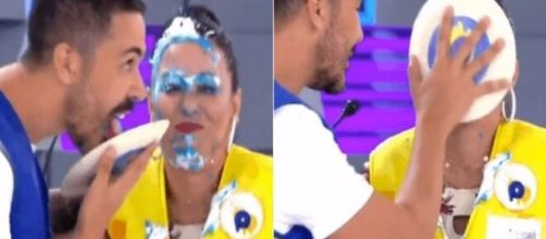 Coronavírus: Carlinhos Maia ignora pandemia, lambe torta e passa no rosto de Milene Pavorô. (Arquivo Blasting News)