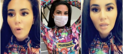 Milla porte un masque contre le Coronavirus et pose avec sur Instagram. Les internautes se déchaînent ! ®Snapchat : Milla Jasmine