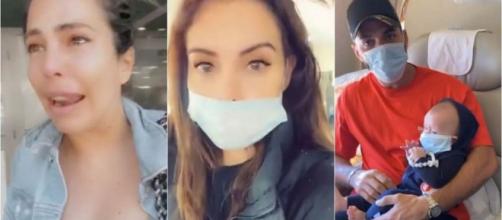 Coronavirus : Kim Glow en pleurs et bloquée en Tunisie et Nabilla Vergara rapatriée en urgence à Dubaï. ®Snapchat