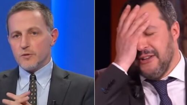 Massimo Giannini e Matteo Salvini.