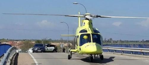 El Guardia Civil atropellado fue trasladado en helicóptero hasta el hospital