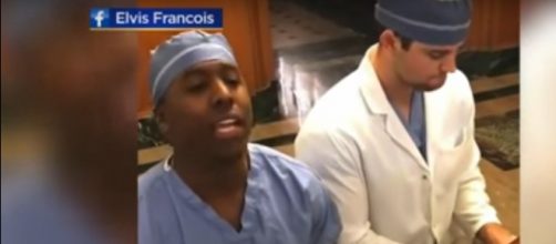 Mayo Clinic surgical resident, Elvis Francois, understands music's power to go where surgery and medicine cannot. [Image source: WCCO-YouTube]