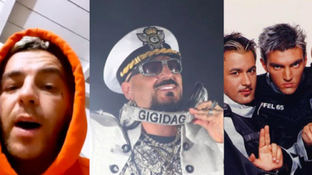 Salmo, Gigi D'Agostino e gi Eiffel 65.