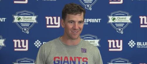 Manning won two Super Bowl rings at Patriots' expense. [Image Source: New York Giants/YouTube]